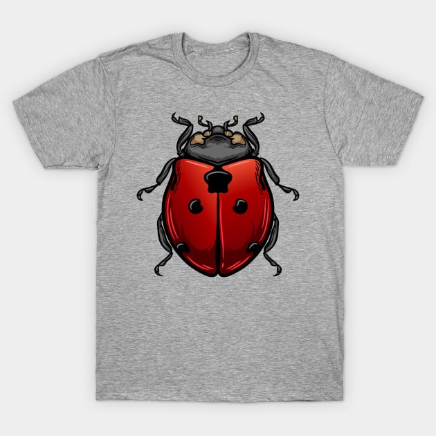 Ladybug T-Shirt by Sticker Steve